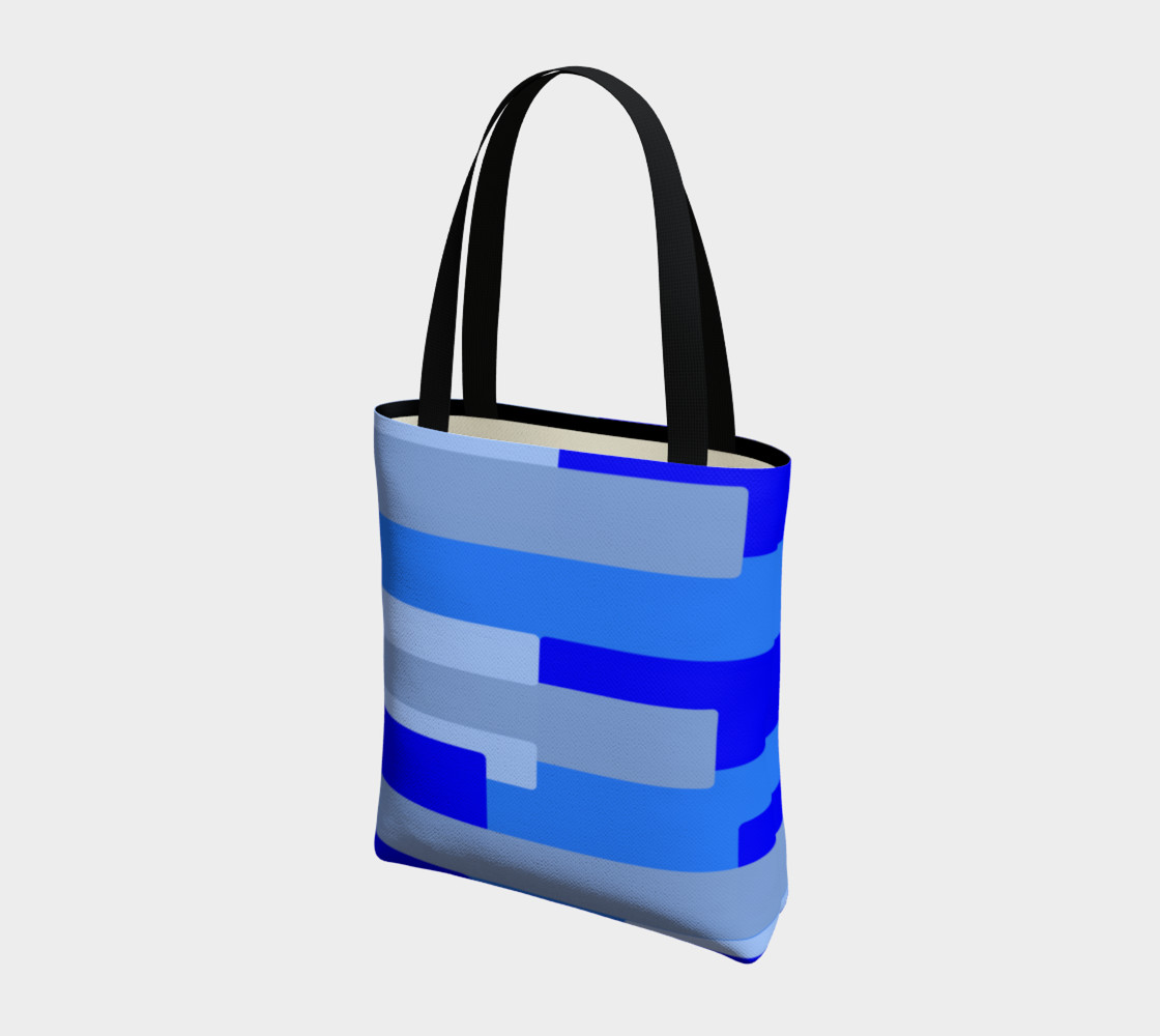 Blue Abstract Tote Bag preview #3