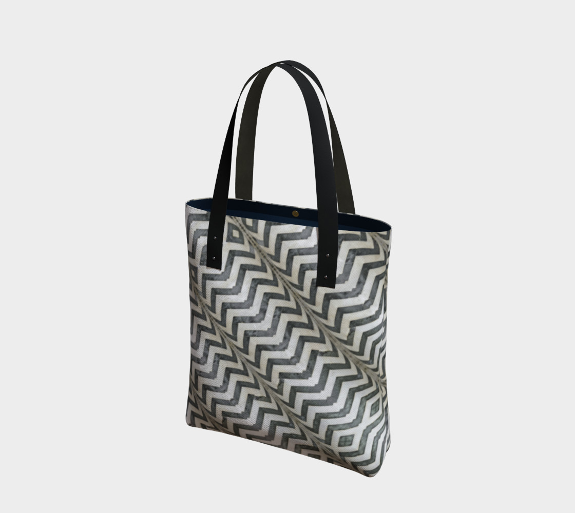Diagonal Striped Print Pattern Bag Miniature #2