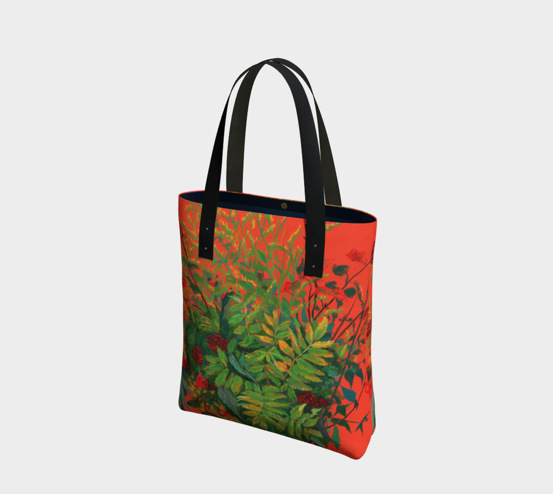 Autumn Bouquet, Green and Orange, rowan leaves, elderberries and goldenrod preview #1