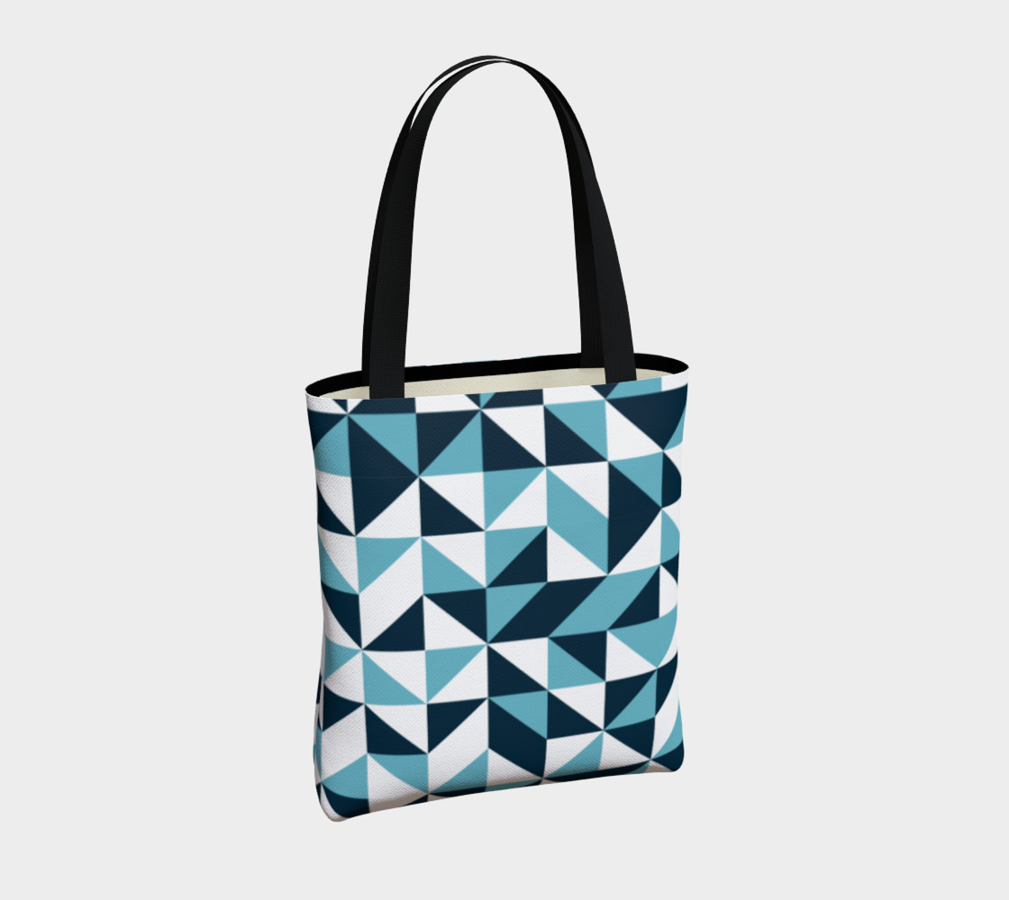 Blue Triangles Tote Bag preview #4