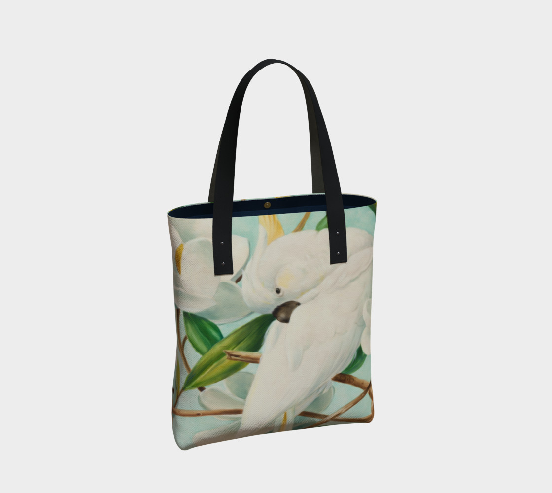 Parrot With Magnolias Tote Bag preview #2