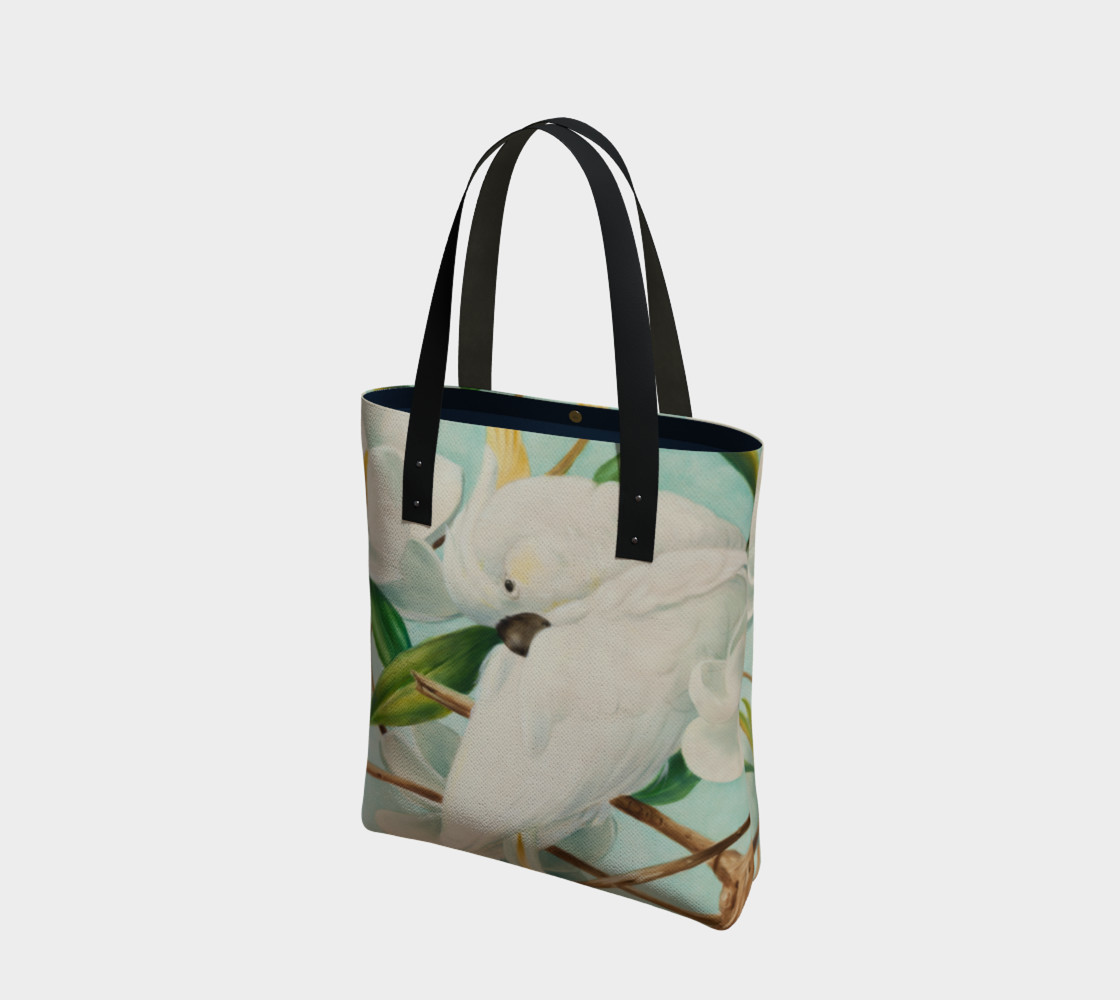 Parrot With Magnolias Tote Bag preview #1