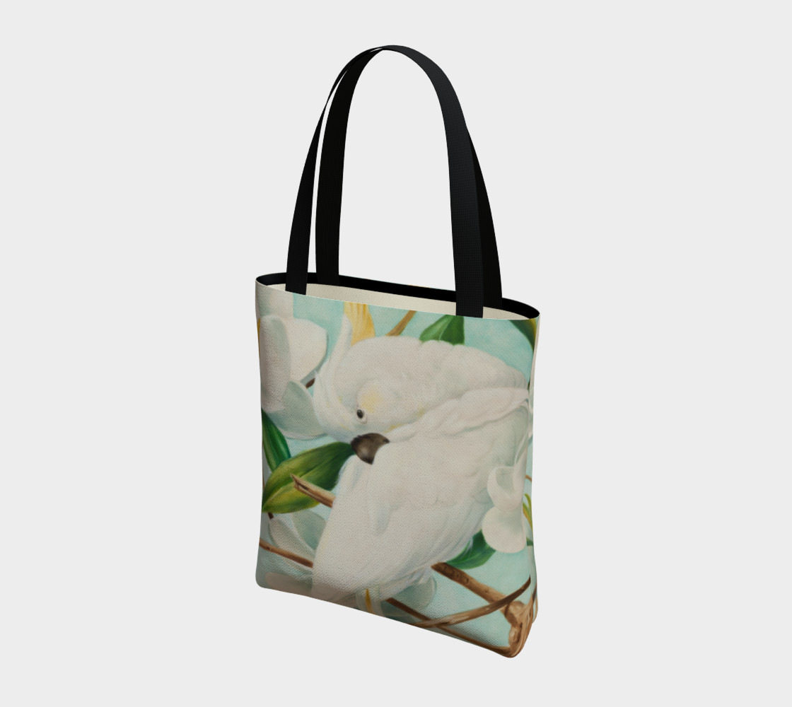 Parrot With Magnolias Tote Bag preview #3