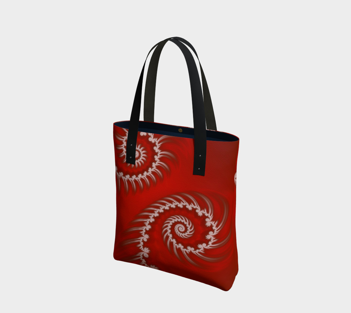 White Striped Swirl Tote Bag preview #1