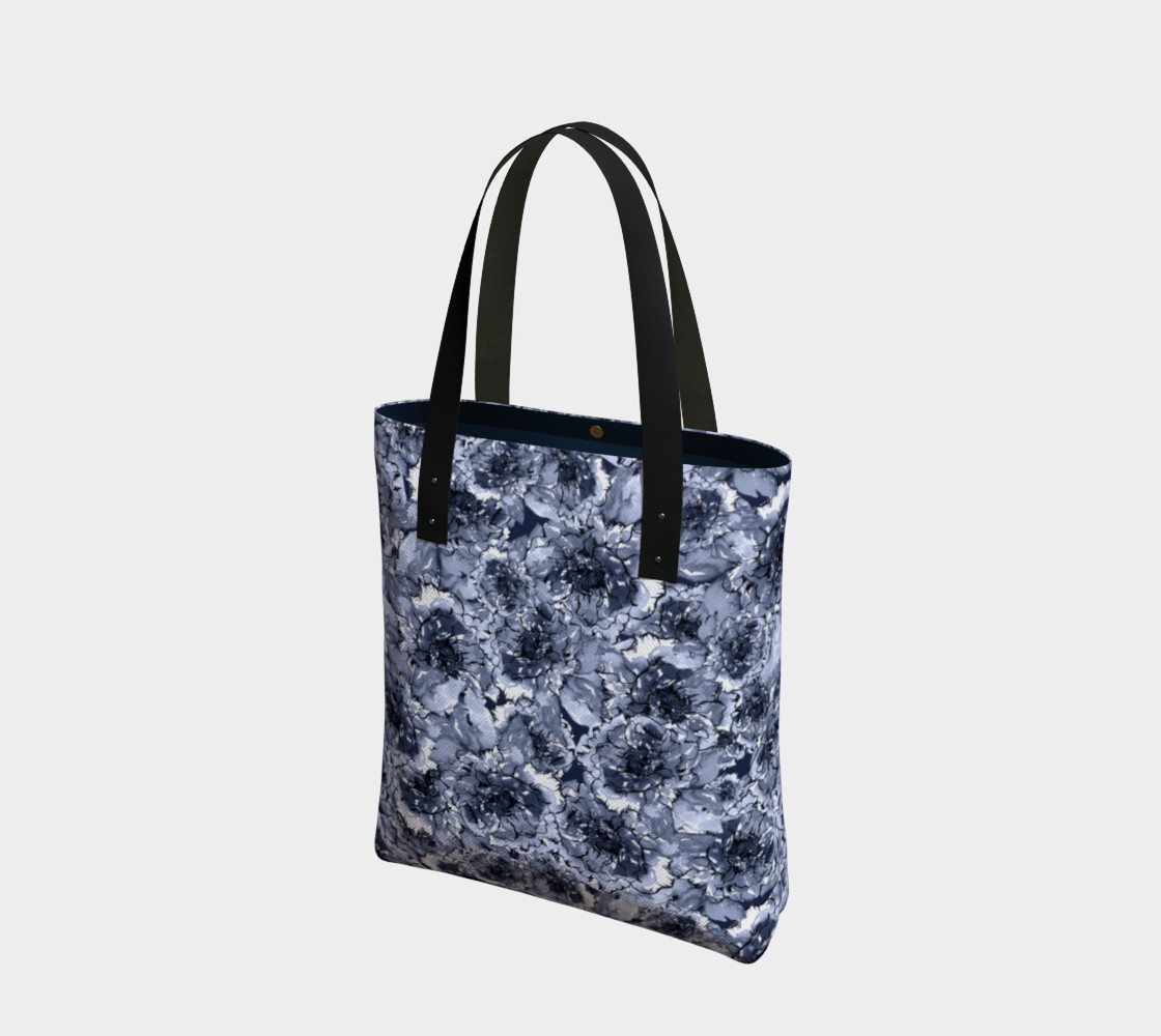 Indigo Blue Floral Tote preview #1