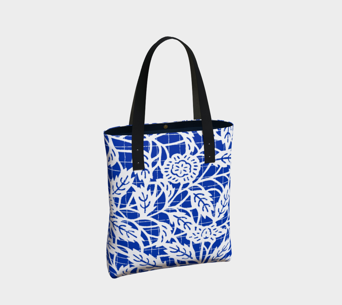 Aperçu de Blue Floral Tote 180124 #2