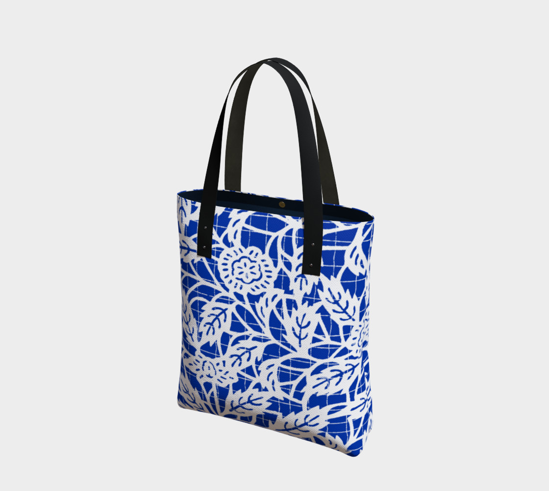 Aperçu de Blue Floral Tote 180124 #1