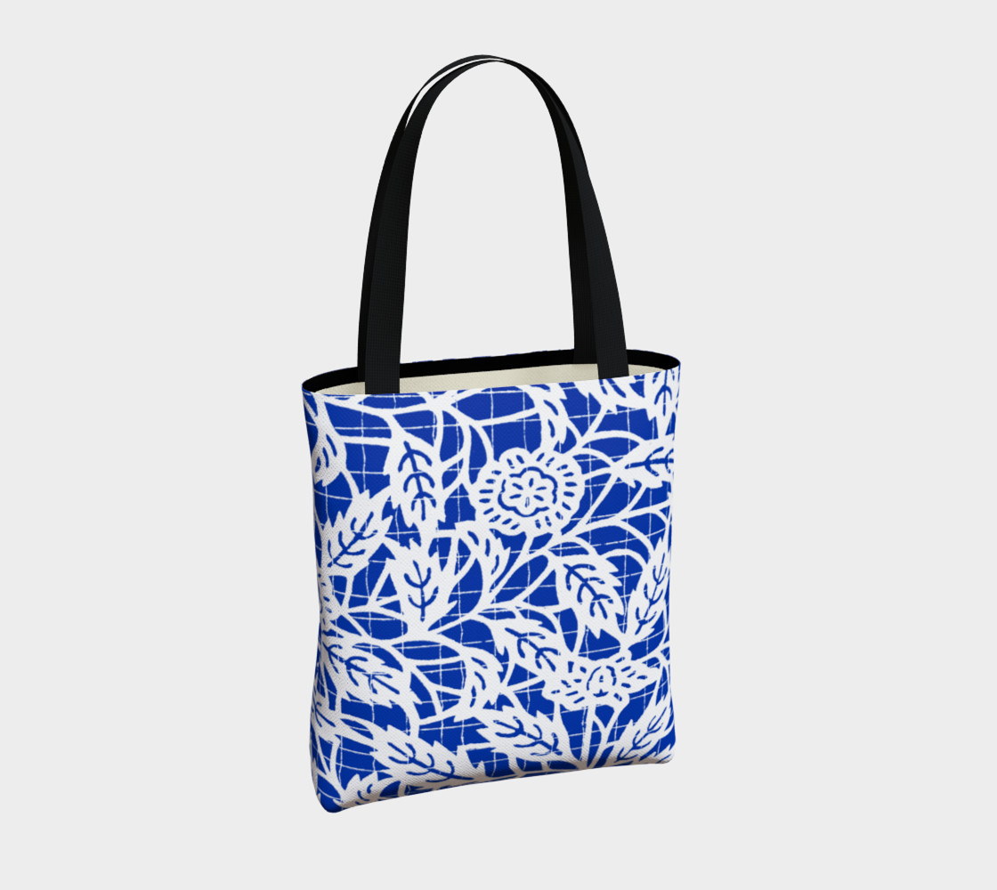 Aperçu de Blue Floral Tote 180124 #4