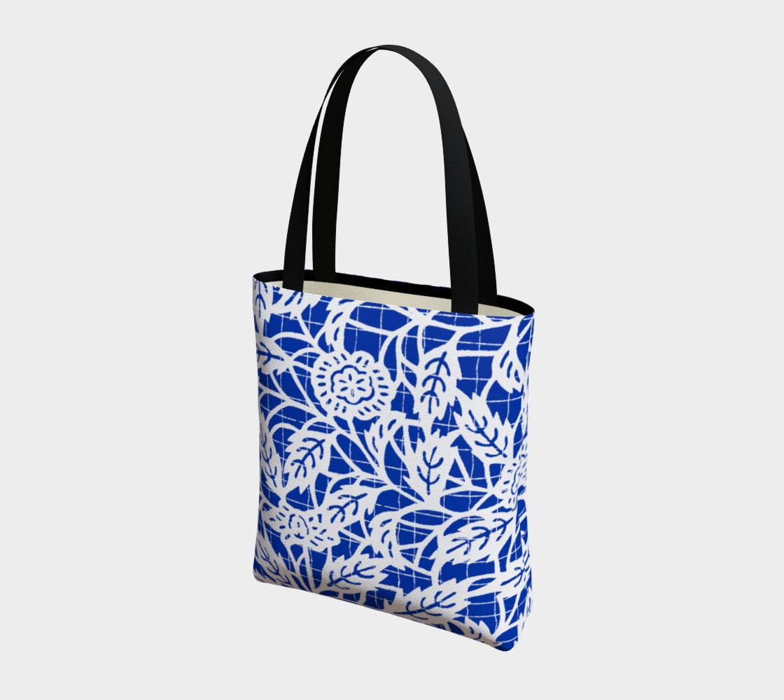 Aperçu de Blue Floral Tote 180124 #3