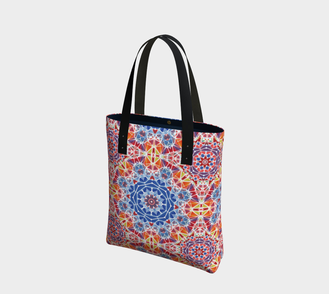 Blue and Orange Kaleidoscope Tote Bag preview #1