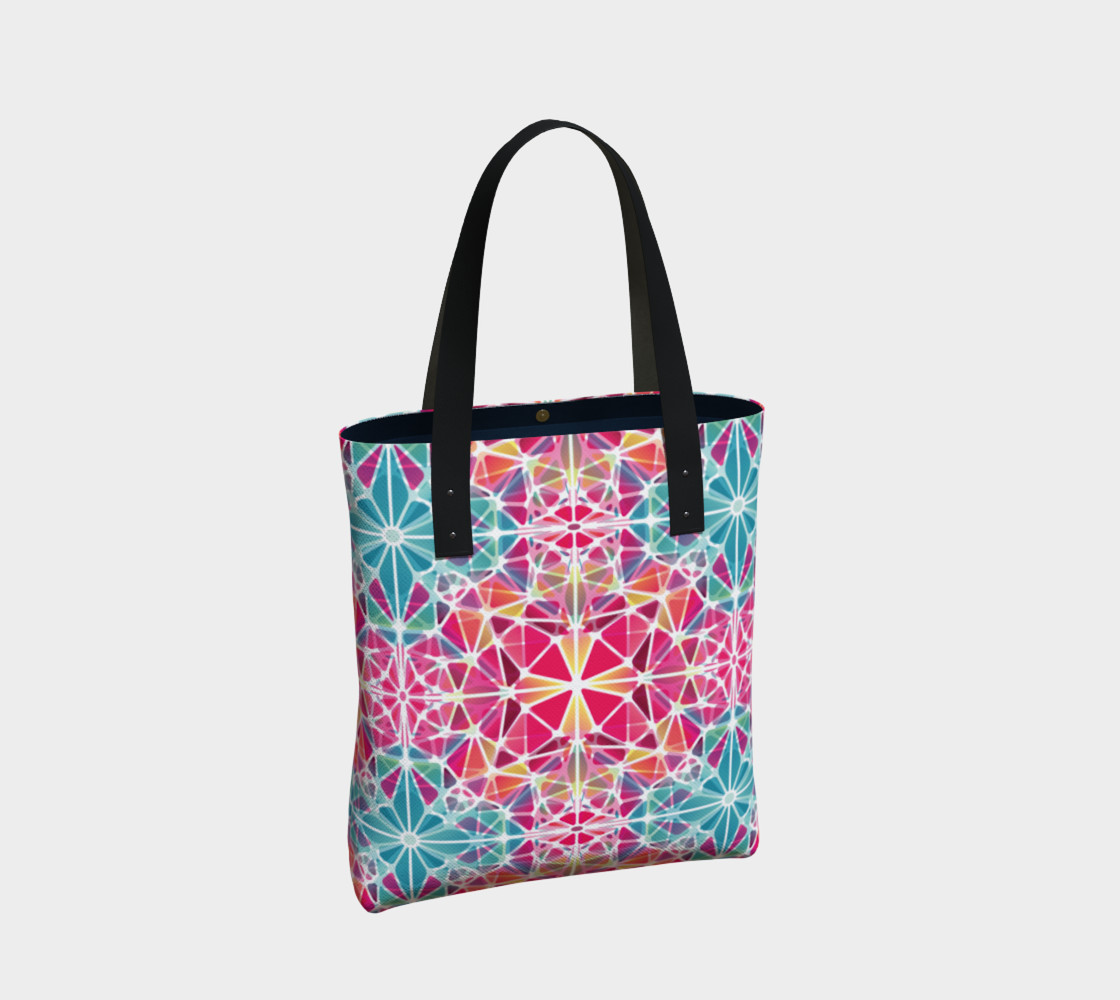 Pink and Blue Kaleidoscope Tote Bag preview #2