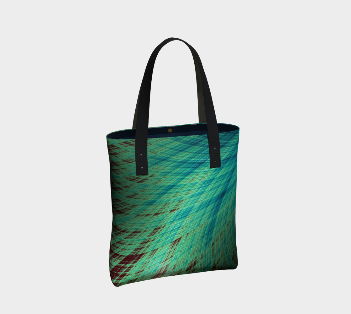 Run Off - Teal and Brown Tote Bag preview #2
