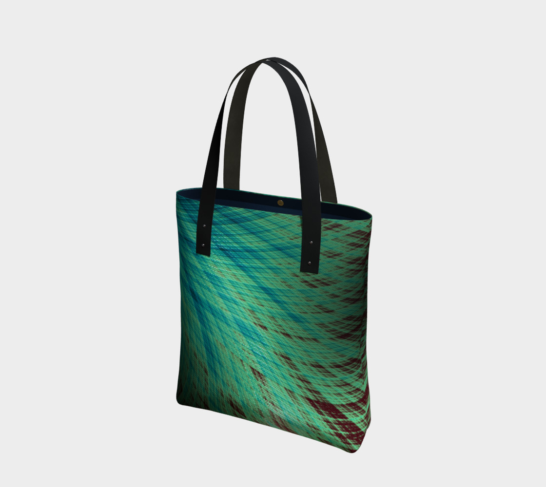 Run Off - Teal and Brown Tote Bag preview #1