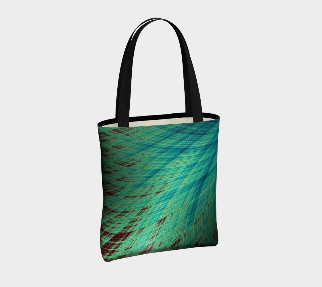 Run Off - Teal and Brown Tote Bag preview #4