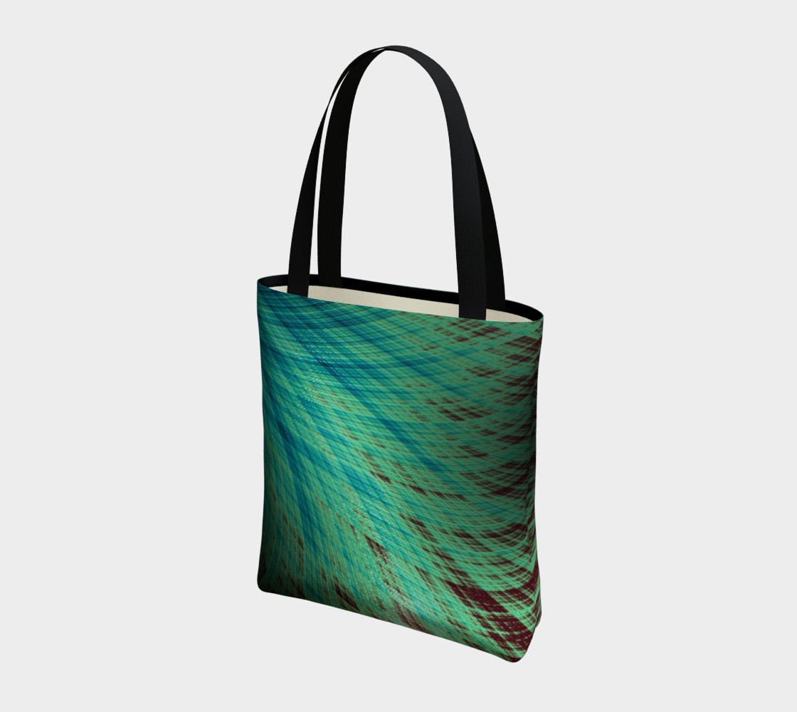 Run Off - Teal and Brown Tote Bag preview #3