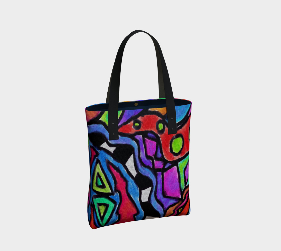 Aperçu de Colorful Abstract Art Shoulder Bag #2