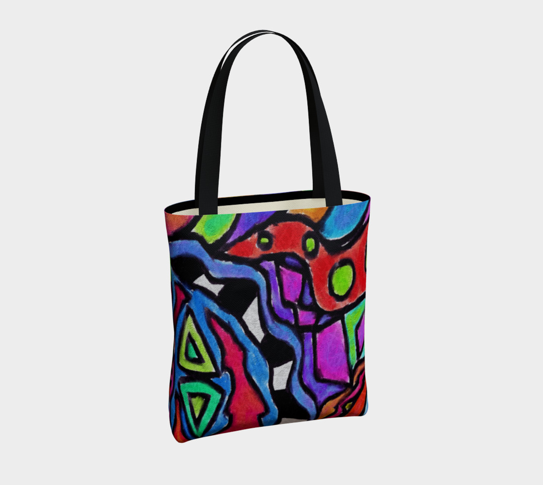 Aperçu de Colorful Abstract Art Shoulder Bag #4