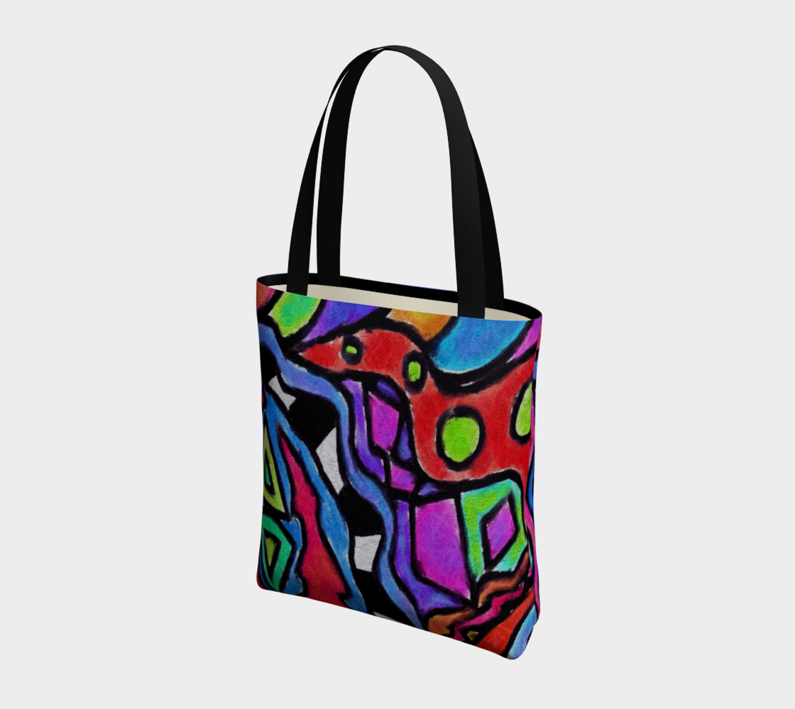 Aperçu de Colorful Abstract Art Shoulder Bag #3