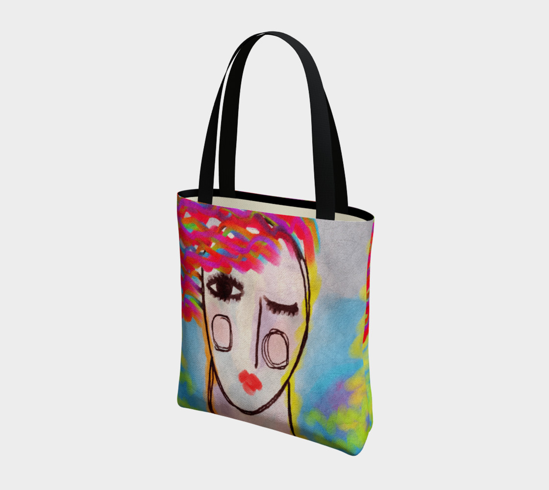 Funky Abstract Art Tote Bag preview #3