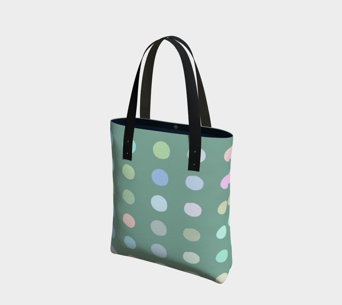 Spring Green and Pastel Polka Dots 3D preview