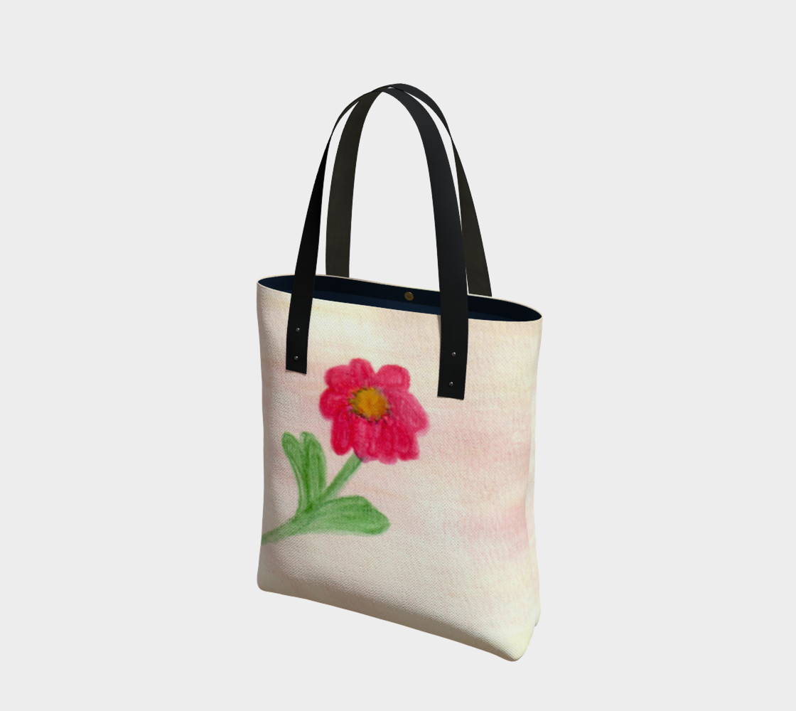 Red Daisy Tote Bag preview #1