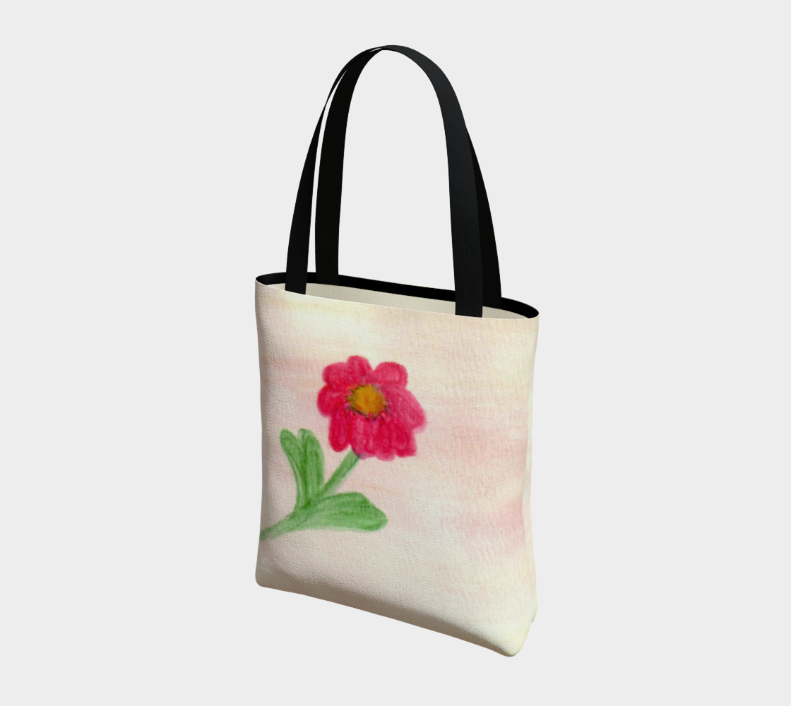 Red Daisy Tote Bag preview #3