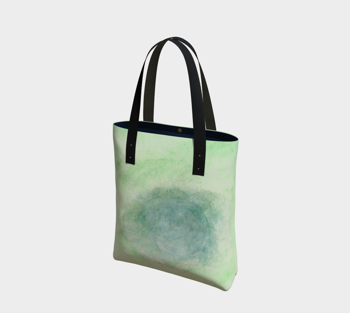 Green Dimension Flower Tote Bag preview #1