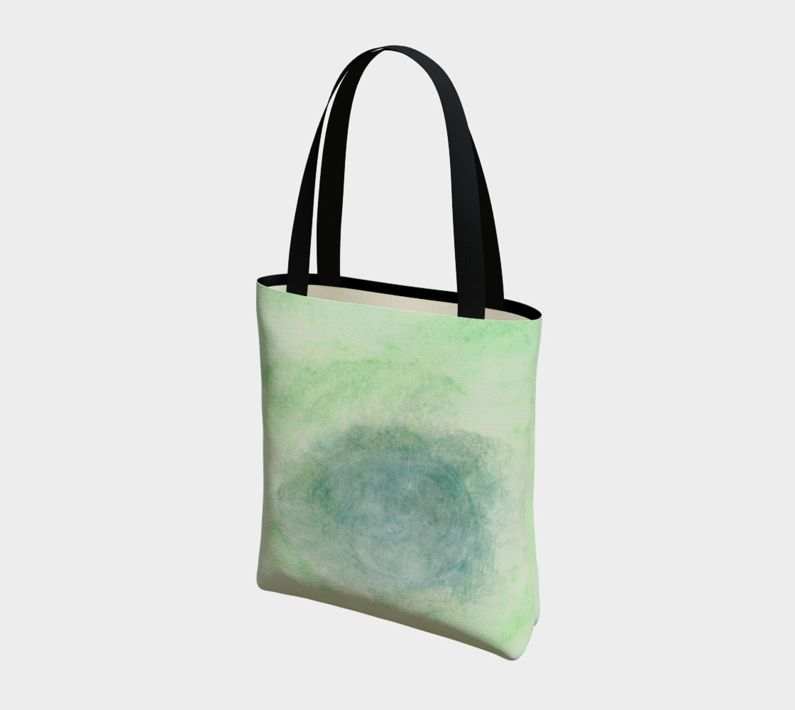 Green Dimension Flower Tote Bag preview #3