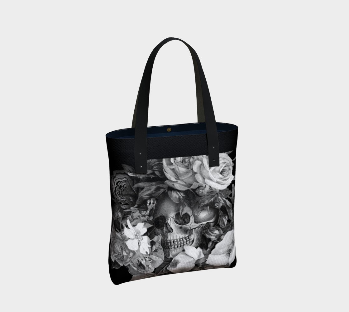 Skull Floral Tote Bag preview #2