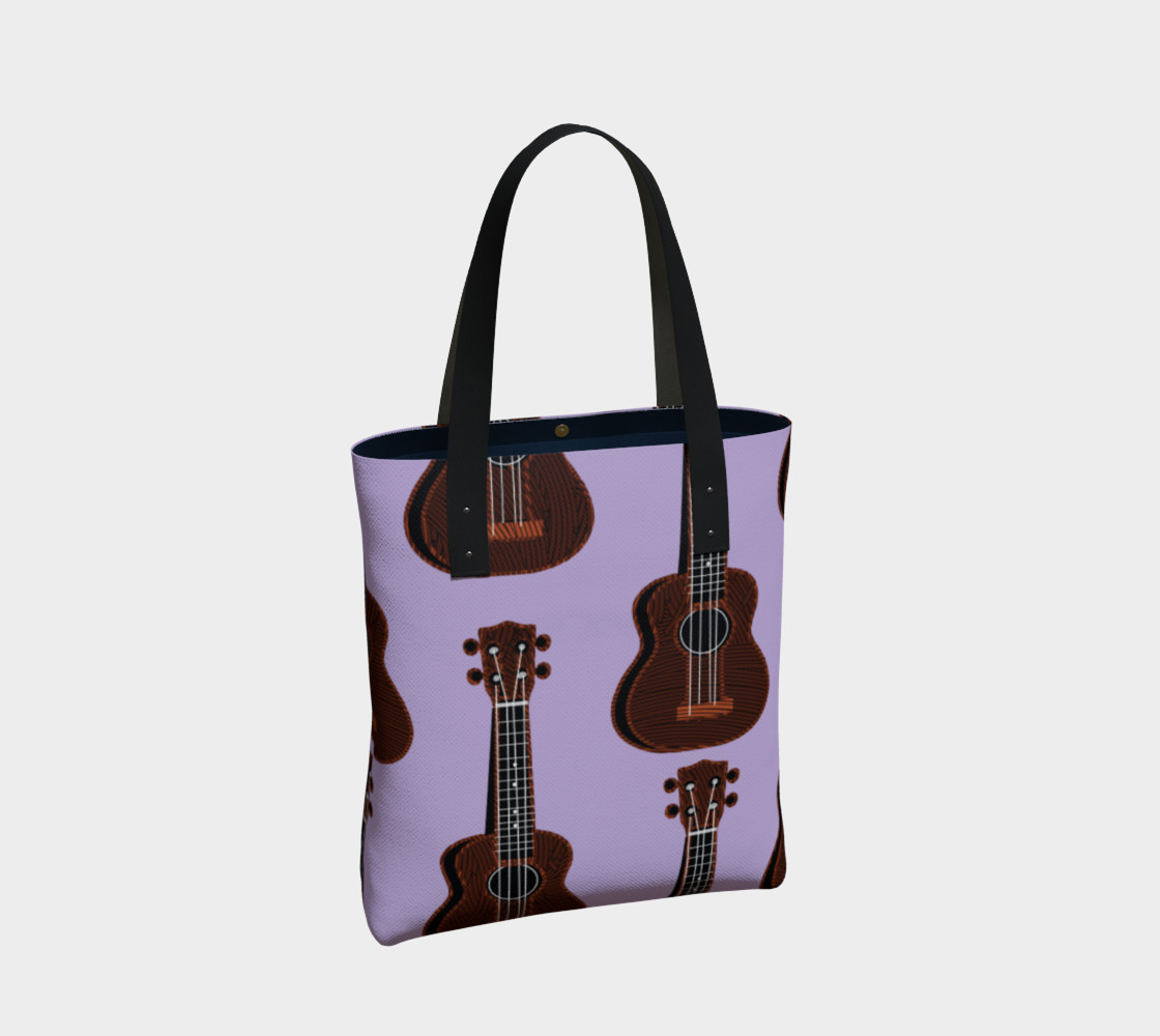 Ukulele Rains Purple Tote Bag preview #2