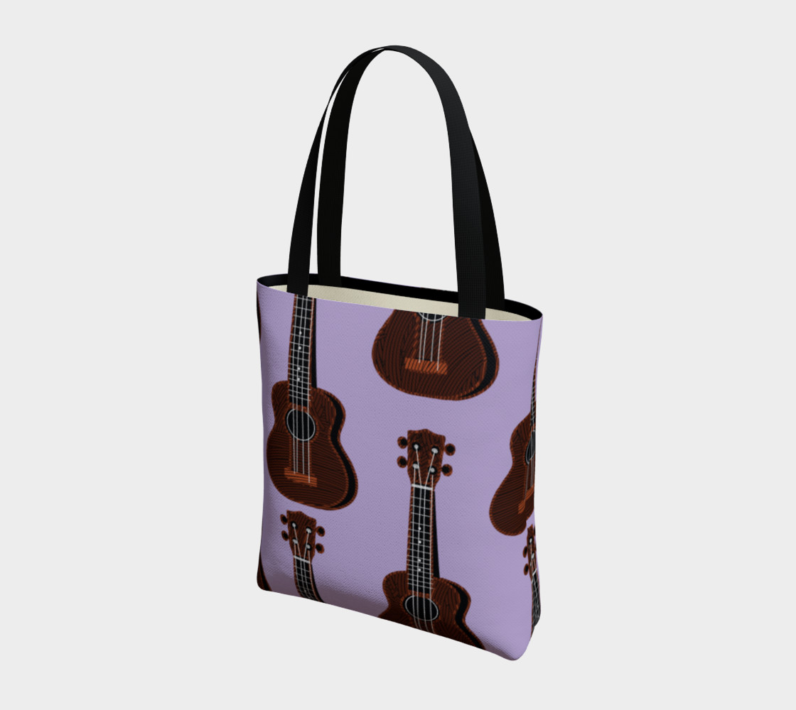 Ukulele Rains Purple Tote Bag preview #3