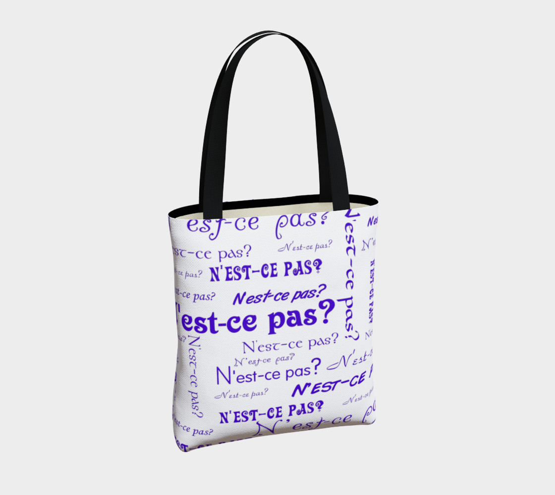 Aperçu de Purple N'est-ce Pas Tote Bag #4