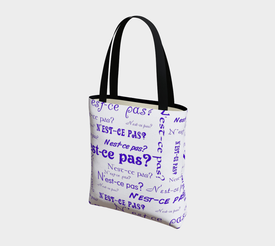 Aperçu de Purple N'est-ce Pas Tote Bag #3
