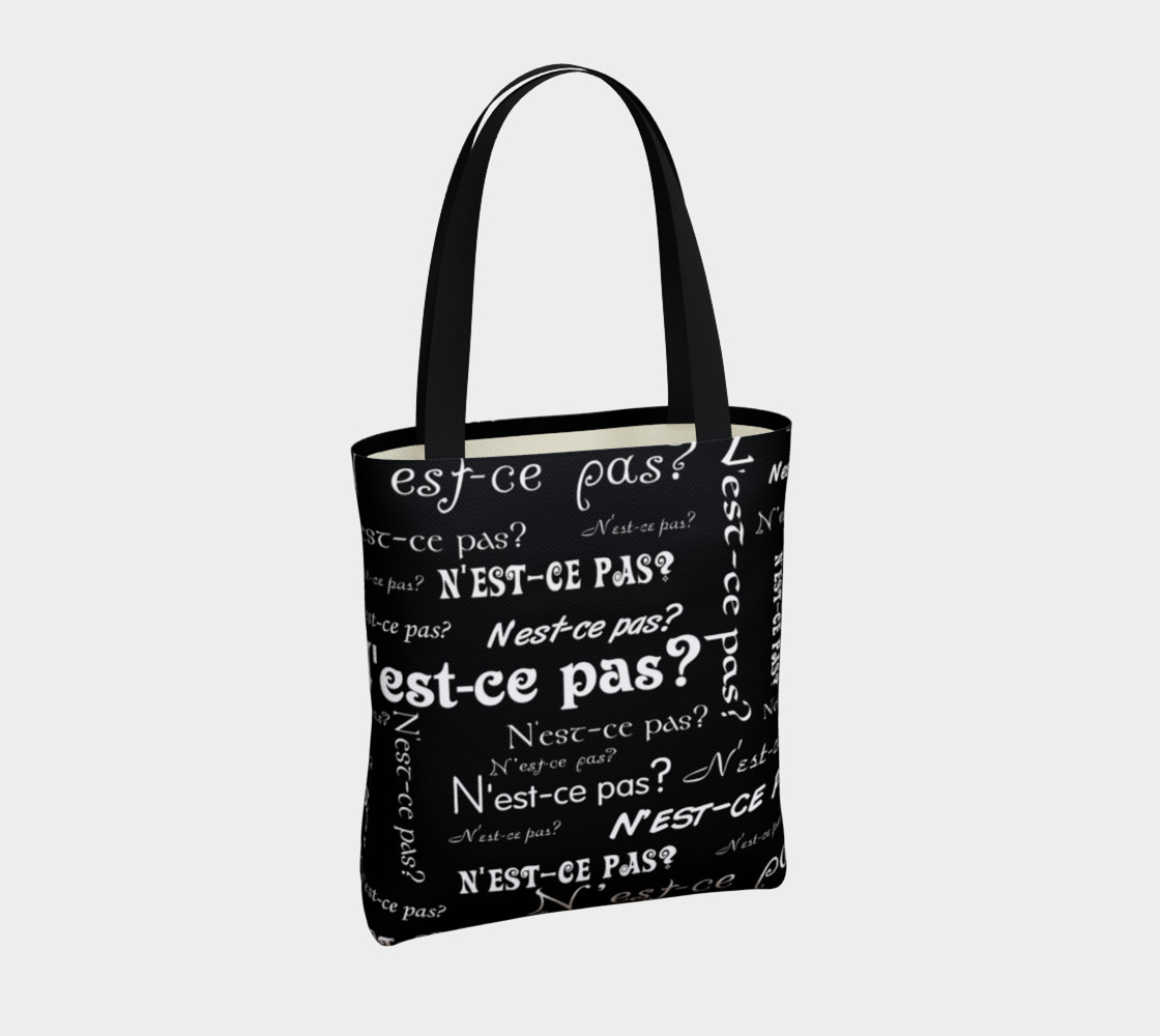 White N'est-ce Pas Tote Bag preview #4