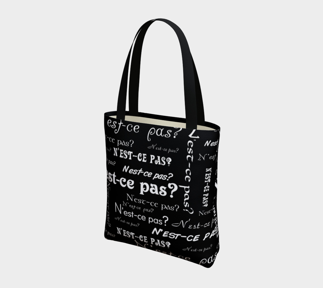 White N'est-ce Pas Tote Bag preview #3