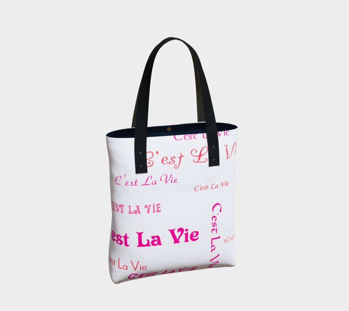 Aperçu de Fuchsia C'est la Vie Tote Bag #2