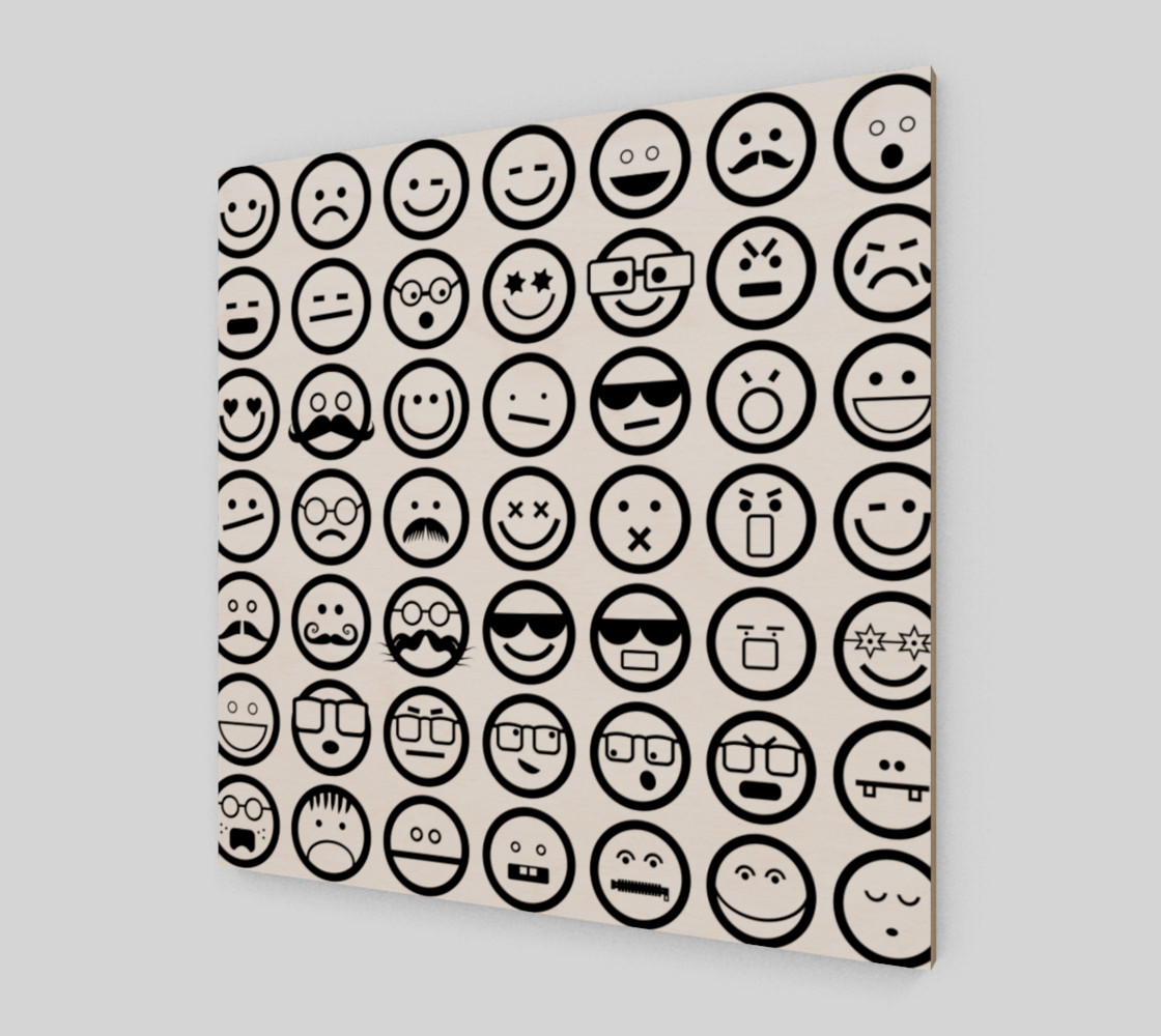 Black & White Emoji Faces preview #2