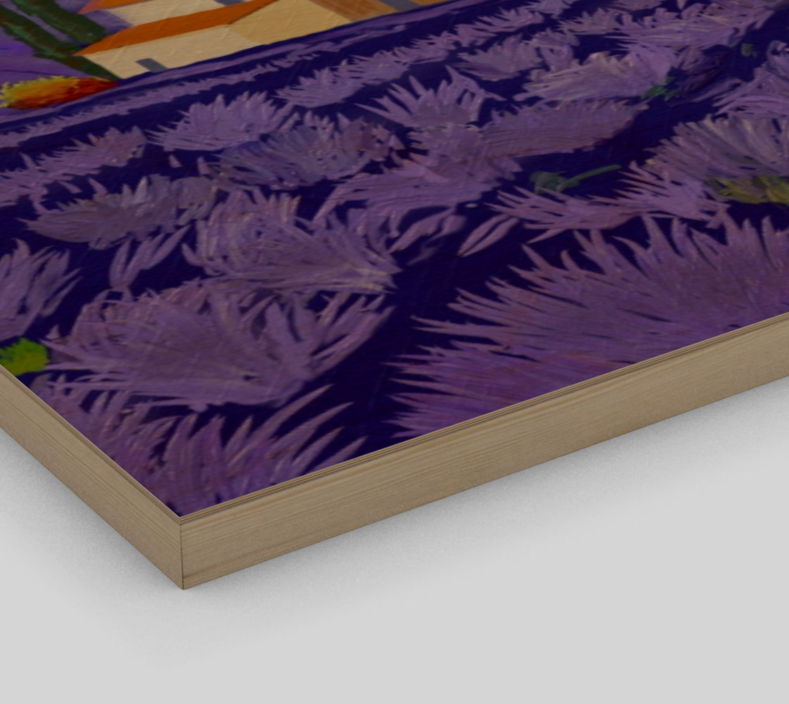 Lavender Farm Wall Art Canvas Art Print Poster Wood Print preview #3
