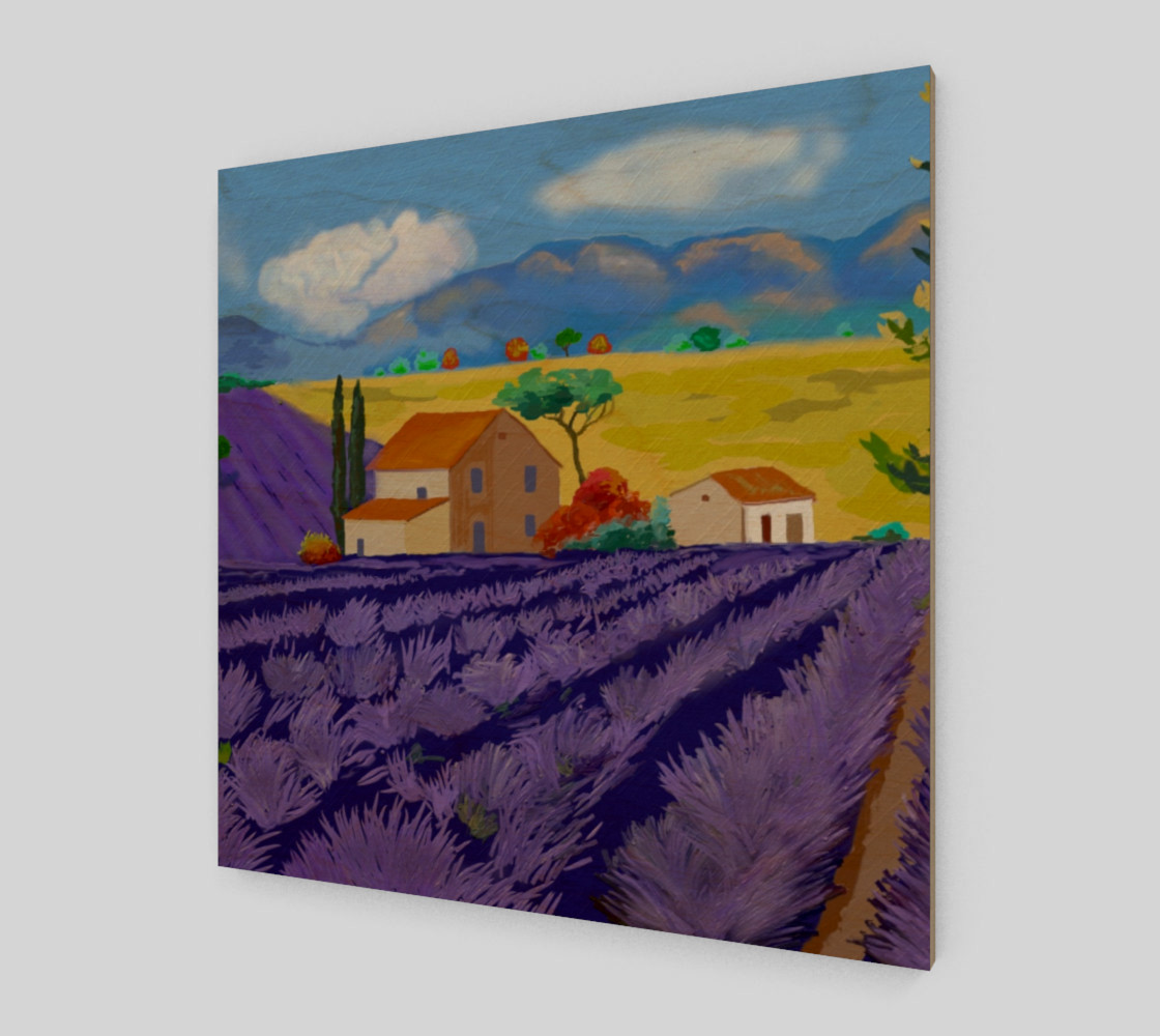 Lavender Farm Wall Art Canvas Art Print Poster Wood Print preview #1