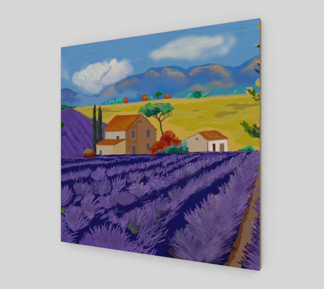 Lavender Farm Wall Art Canvas Art Print Poster Wood Print preview #2