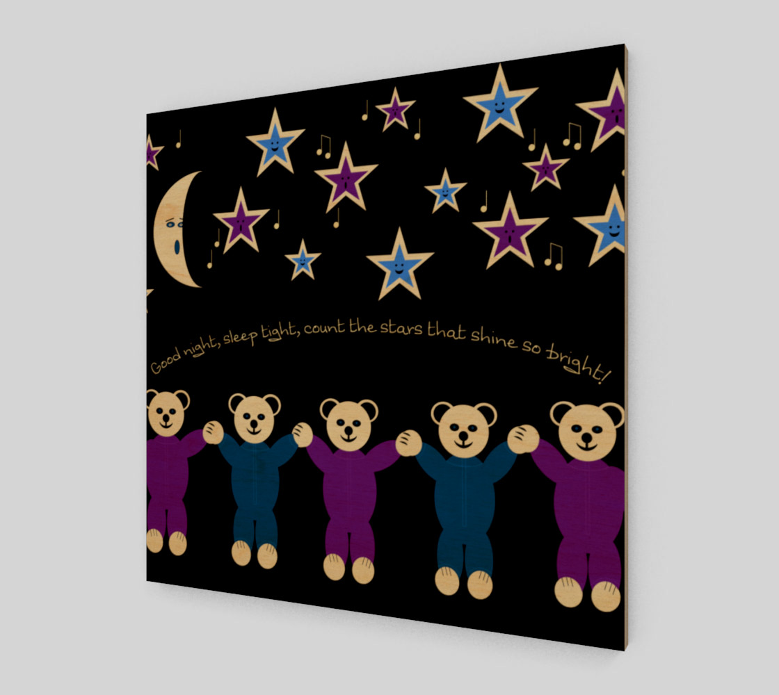 Purple and Blue Sleepy Bears Wall Art poster preview #1