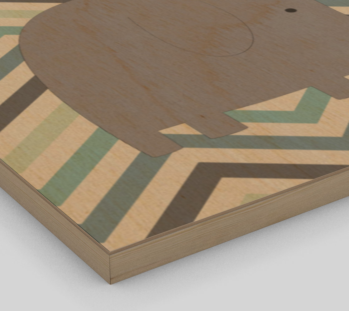 Elephant and chevron - wall art preview #3