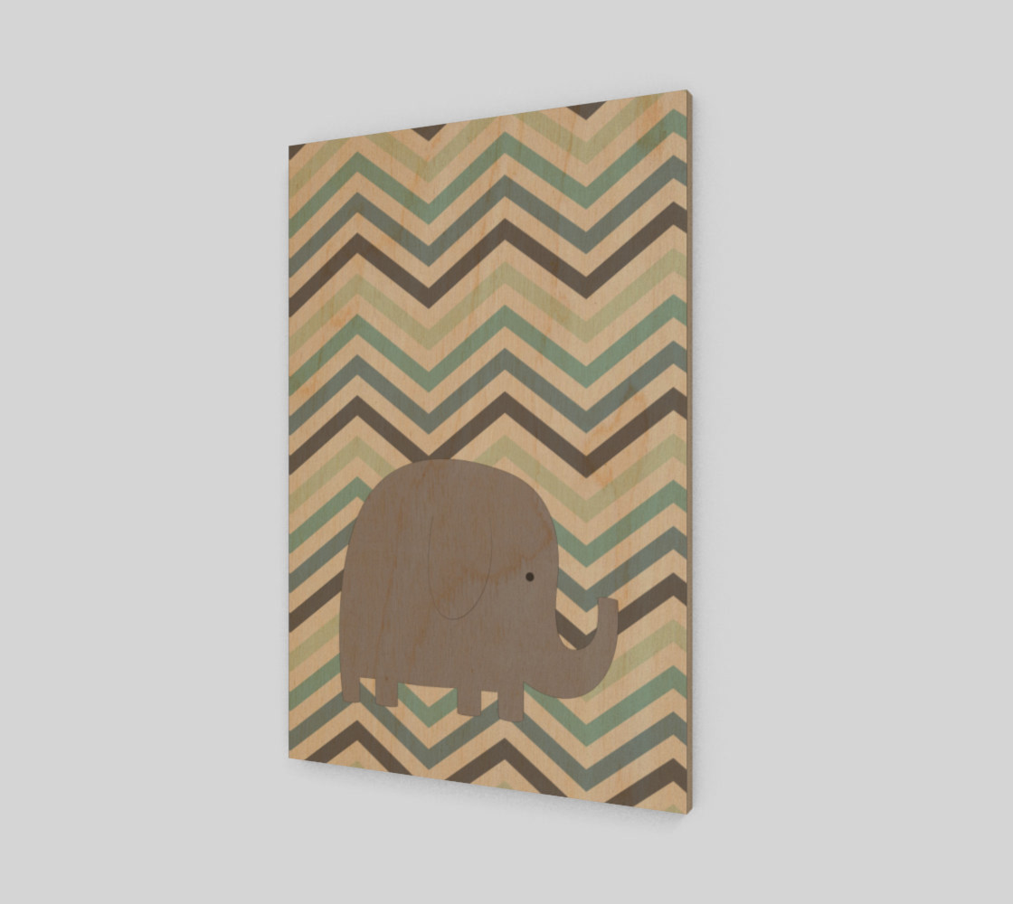 Elephant and chevron - wall art preview #1