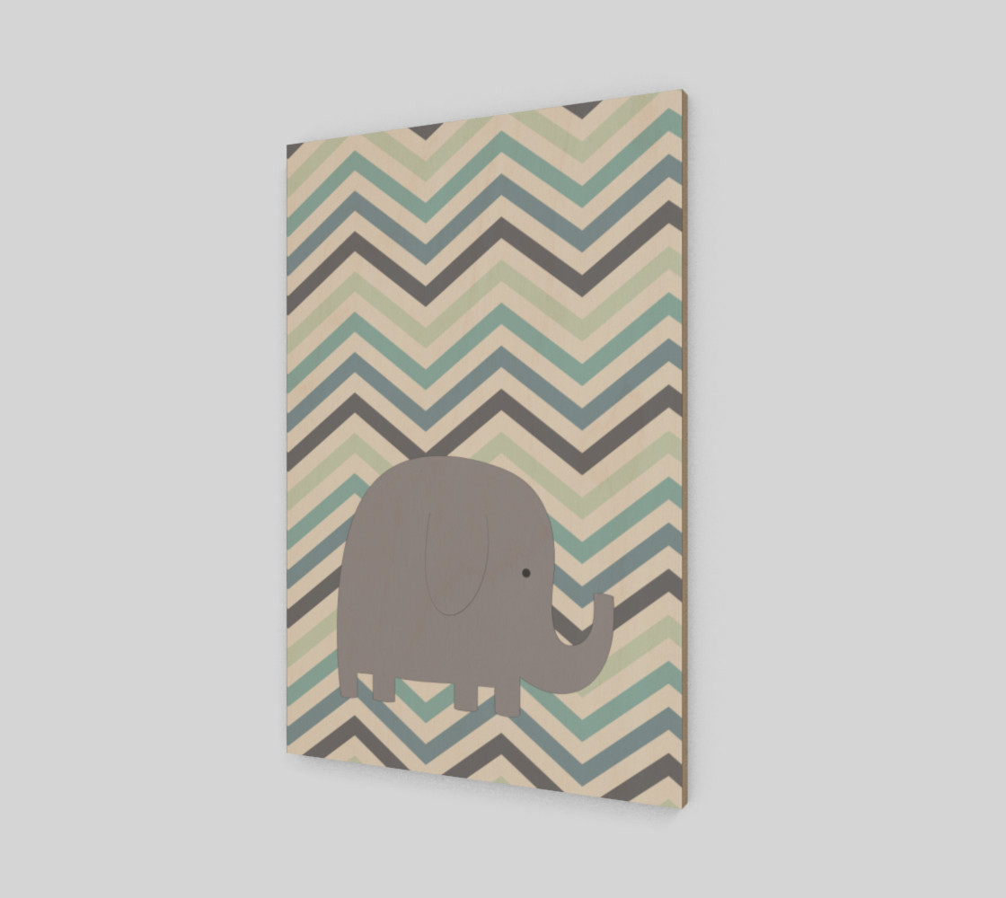 Elephant and chevron - wall art preview #2