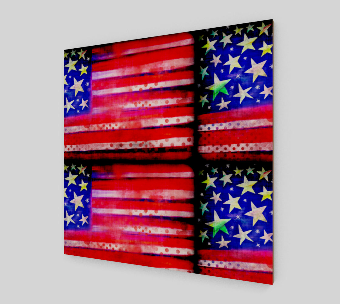 Grunge American Flag Painting preview #2
