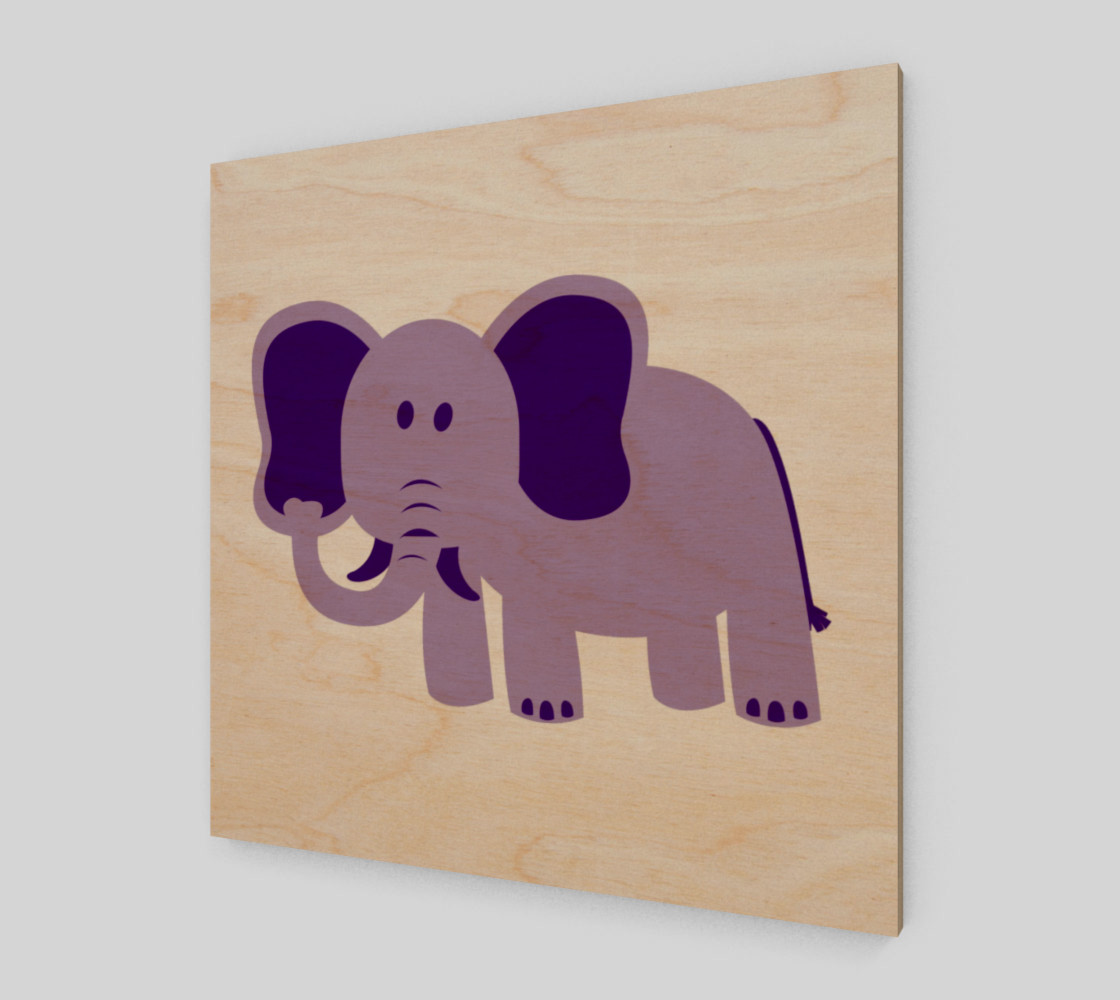 Purple Elephant Wall Art preview #1