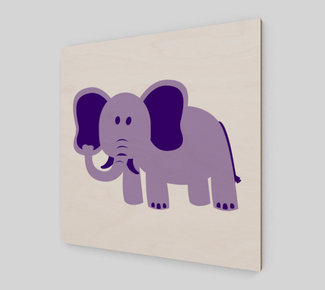 Purple Elephant Wall Art preview #2