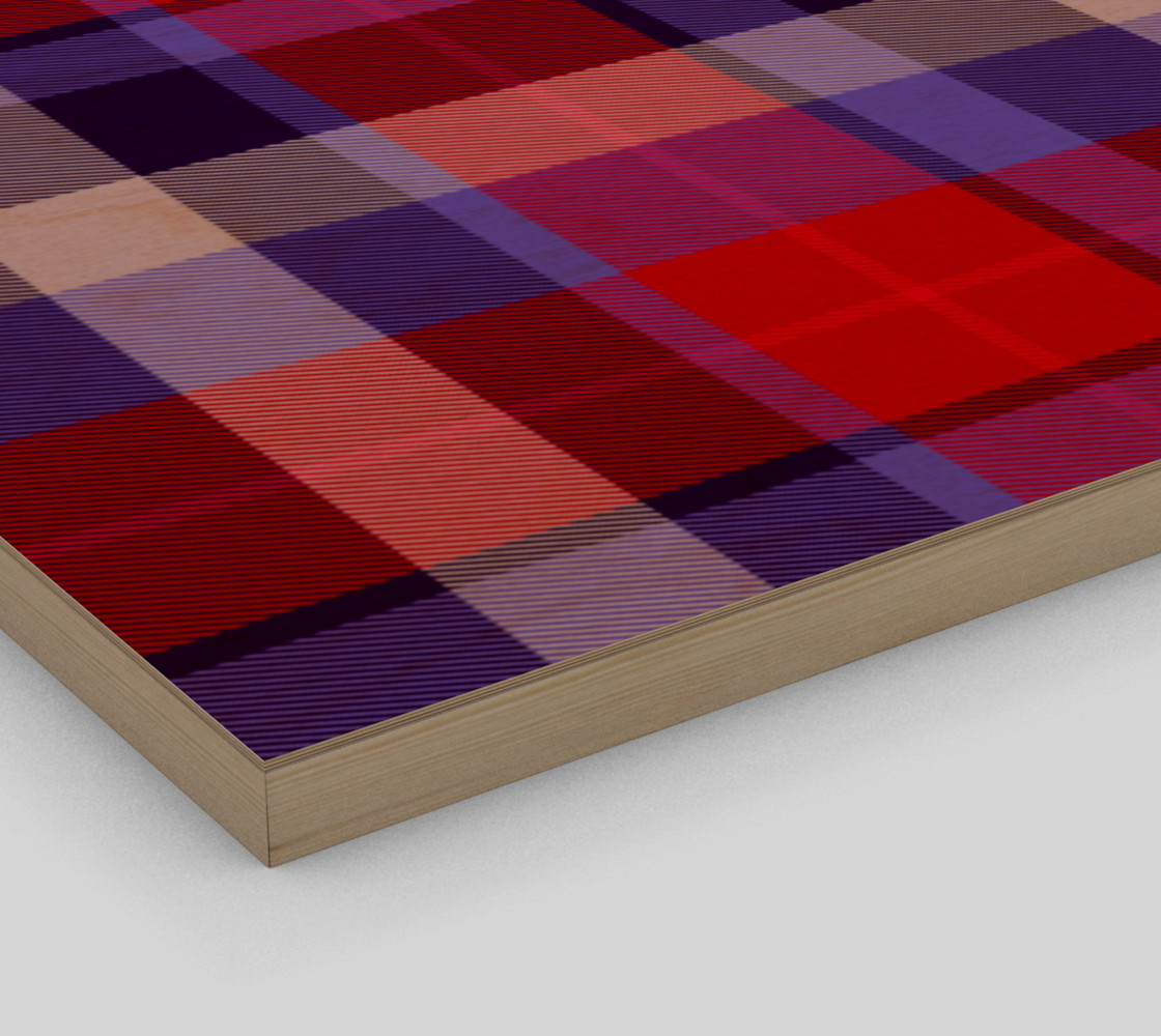 Lilac & Red Checked Plaid preview #3