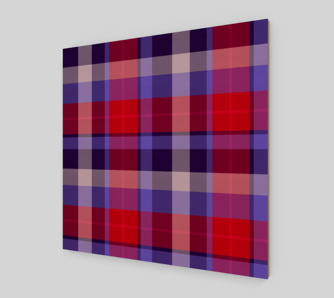 Lilac & Red Checked Plaid preview #2