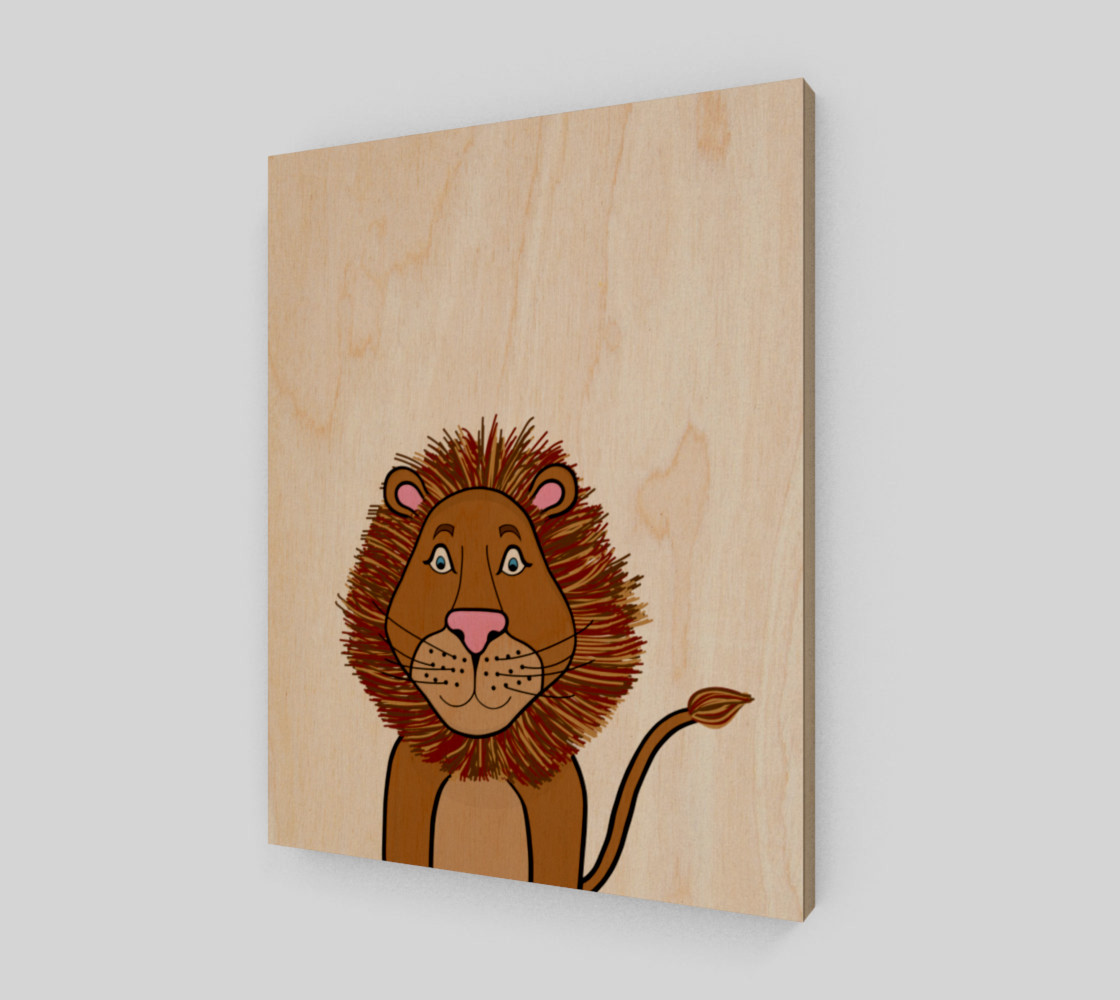 Leo the Lion Wood Print - 11"x14" thumbnail #2